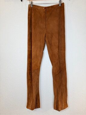 Habsburg Austria Valerie Suede Straight Leg Riding Hunting Pants in Cognac sz 6